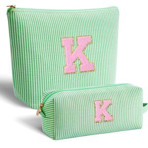 Monogrammed Gifts For Women - Cosmetic Bag For Teen,initial Cute Makeup Bag😺